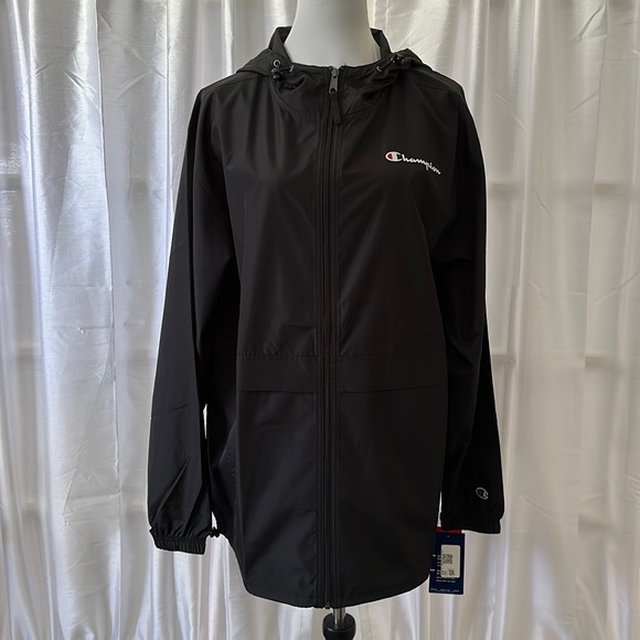 Champion Other - NWT Champion Hooded Windbreaker Jacket- Sz L, Black